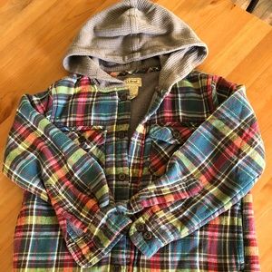 Boys Fleece lined flannel button Up